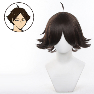 Ainizi 30cm Short Brown Rintaro Suna Cosplay Wigs for Men - Haikyuu!! Anime