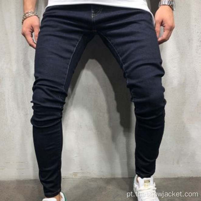 Jeans masculinos com pés pequenos, novo estilo, atacado