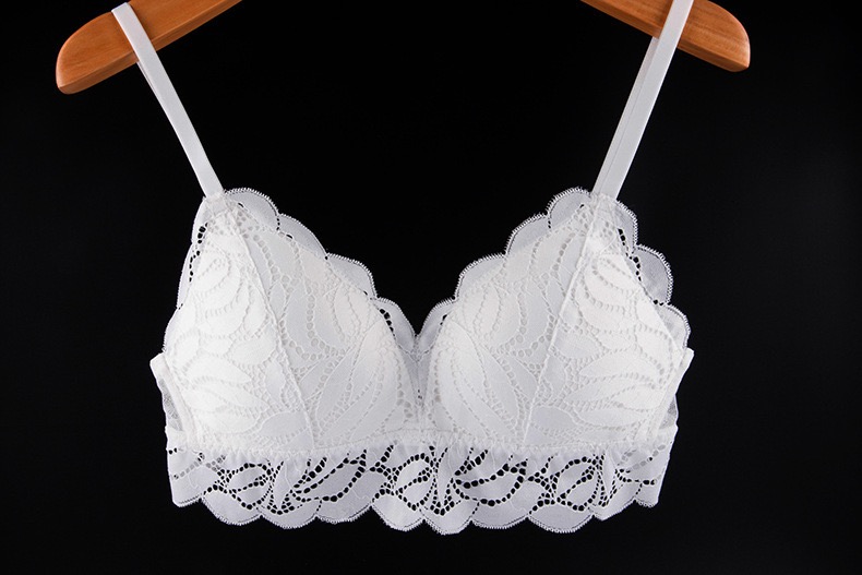 white lace bra set