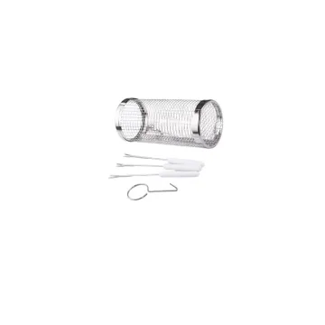Hot Sale 304 Stainless Steel Cylinder BBQ Grill Basket