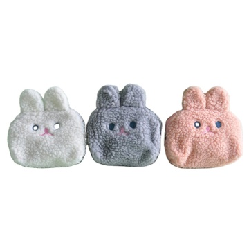 Custom Soft Plush Mini Wallet - Cute Rabbit Coin Purse for Girls and Women