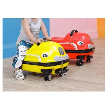 3D Cartoon Car Suitcases on Wheels - Kids Trolley Case for Boys and Girls