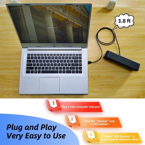Laptop Mini Speakers USB Powered for PC Desktop