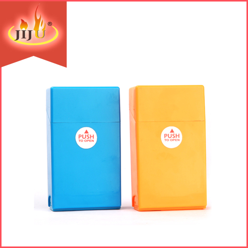 JL-043V Yiwu JIju USB Charged Lighter Cigarette Case With Lighter