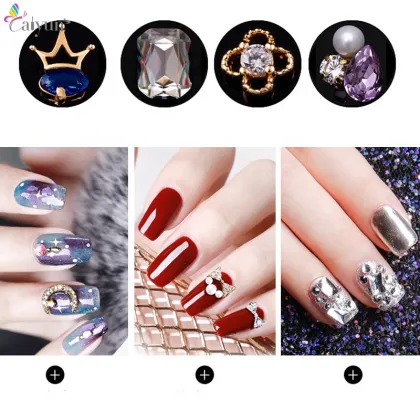 UV Gel Nail Set with Sticky Glue and Rhinestones