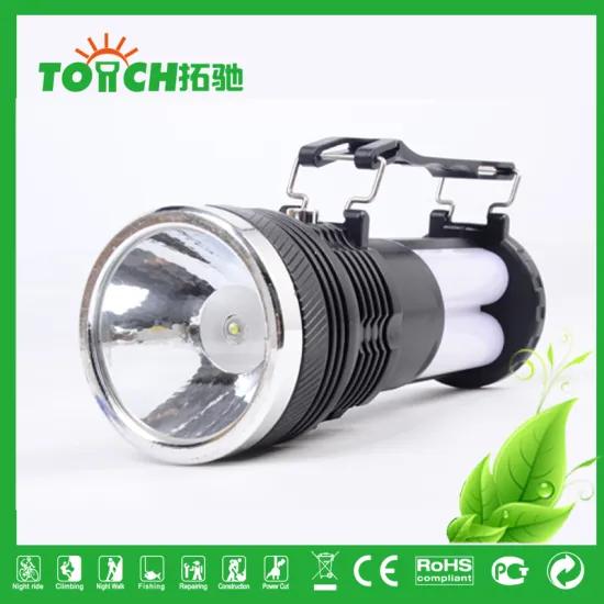 Multifunctional LED Lantern Light Rechargeable Inner Battery Lighting Lamp Hand Lights Plastic Torch
