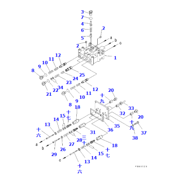 Bulldozer D375-3 steering valve 195-40-00901