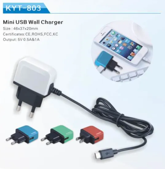New travel charger adapter 5V 1A with Eu plug for smart device