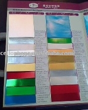 colourfull PET or Aluminum covered paper
