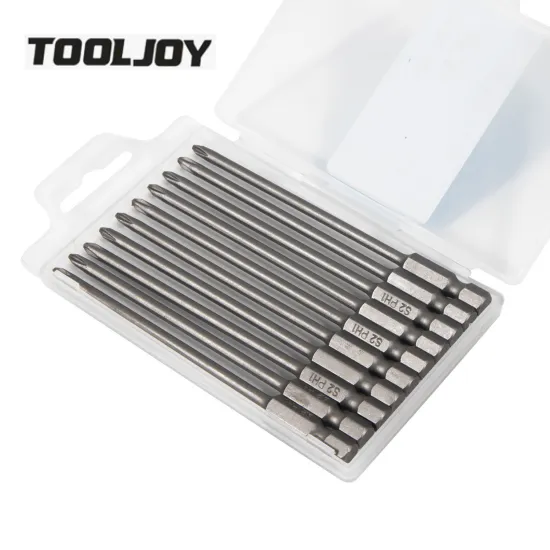 6 Inch Long S2 Steel Cross-Phosphate Screwdriver Bits