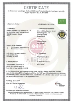 most popular EU standard chinese organic wolfberry
