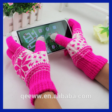 Yhao Supply Men Women Touch Screen Gloves Smart Phone Tablet Ipad Touch Winter Knit Warmer Touch Mittens