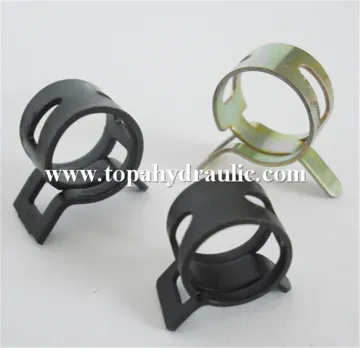 Black steel spring hose clamps