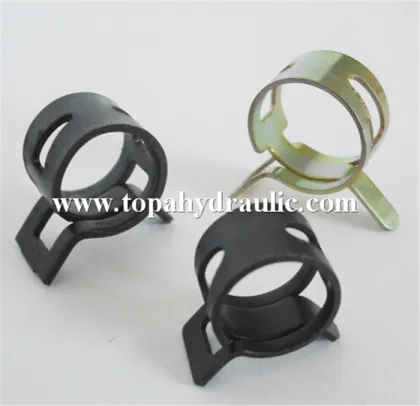 Black steel spring hose clamps