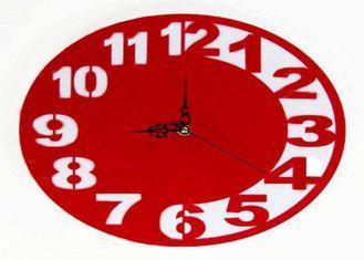 Gift Acrylic Ultra Thin Circle Clock Red Wall Sticker Clock