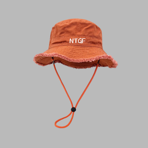 Topi baldi atas rata yang sejuk uniseks lebar musim panas topi baldi adat