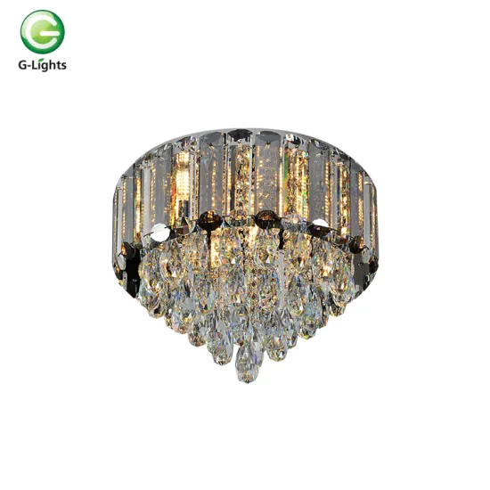 Luxury white K9 crystal led chandelier pendant light