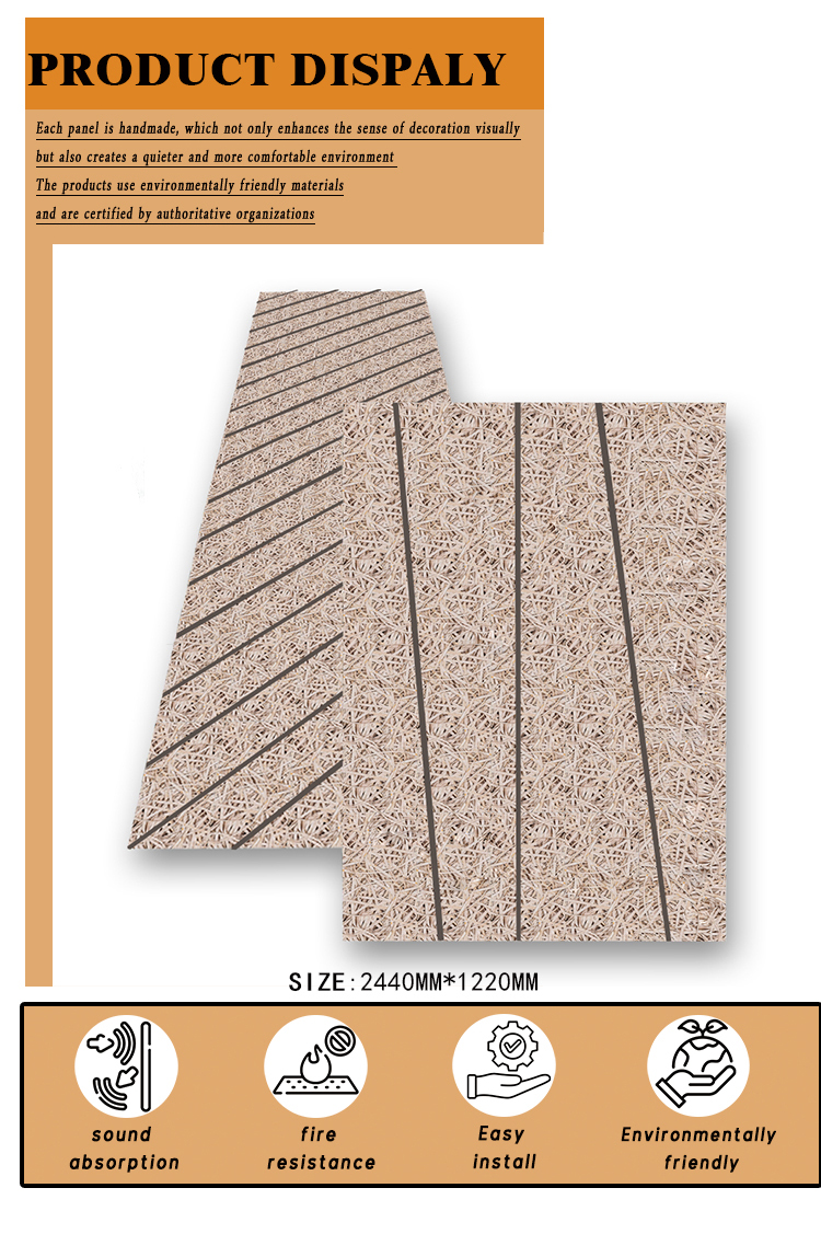 Wood wool acoustic panel