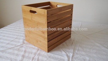 Bamboo Unique Clothes Basket, Storage, Bin