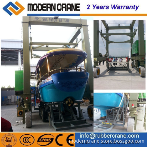 Fully Hydraulic Rubber Gantry Crane and Rubber Tyre Boat Lifting Crane