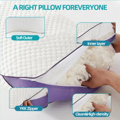 Memory cotton chip pillow With an Inner Liner