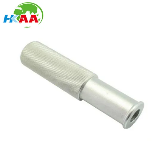 Customized cnc machining aluminum knurling hollow inner thread bar made in china