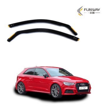 PMMA Black Window Visor Waterproof Deflector for Audi A1/S1 MK1 2012-2018 5 Door Hatchback