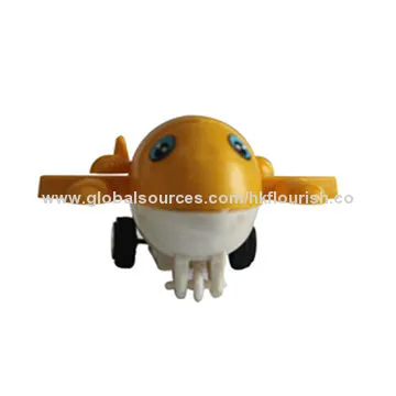 Plastic small and happy cartoon plane for kids