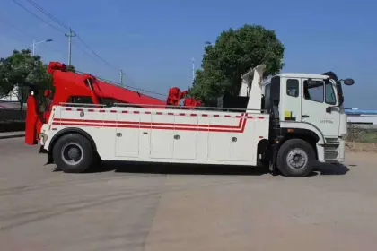 4x2 Sinotruk Haohan 0 degree flatbed wrecker towing truck and wrecker body for sale
