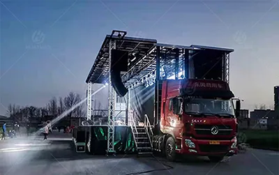 13m mobile stage trailer with JBL sound system
