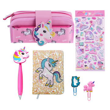 Magical Unicorn Stationery Set: The Perfect Backpack & Pencil Case for Girls