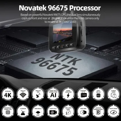 4K Car Black Box Recorder with Sony Sensor and WiFi