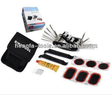 Bicycle repair kits Cycling Tire repair tools/Set W/Carry Pouch Patch Rubber Lever Multi-function tool