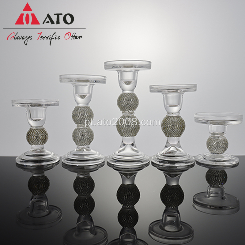 ATO OEM Home Table Velas perfumadas jantar Decoração de casas Decorações de casamento Ins ornamentos European Clear Candlesticks