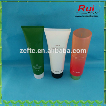 Soft touch cosmetic tube packaging for face cleanser,empty PE soft tube packaging for skin care products