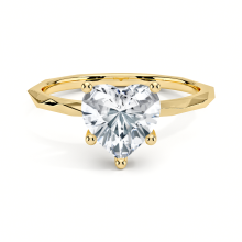 18k Gold Heart Cut Lab Diamond Engagement Ring