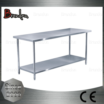 Brandon best price double tiers stainless steel kitchen work table