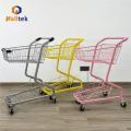 Convenience Store Colorful Metal Basket Shopping Trolley