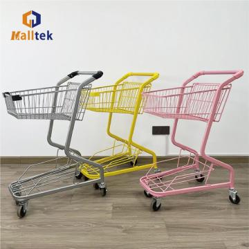 Convenience Store Colorful Metal Basket Shopping Trolley