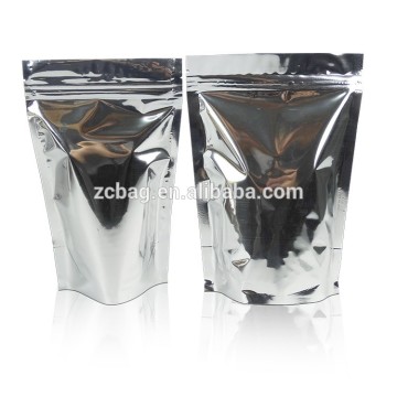 one side transparent aluminium stand up pouch doypack with zipper kraft paper bag window kraft paper bag with window and zipper