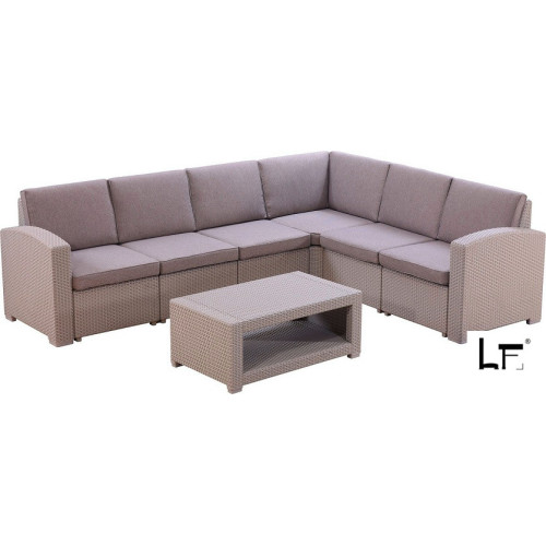 sofa anyaman rotan sintetis PP modern