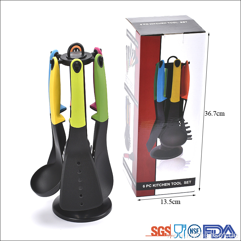 Walmart hot 6pcs nylon kitchen cooking utensils set