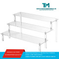 Elegante riser acrílico personalizado com 3 camadas para cosméticos