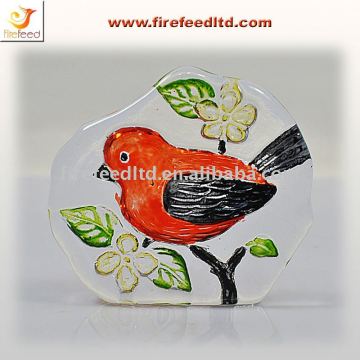 Little Orange Dird Glass Craft