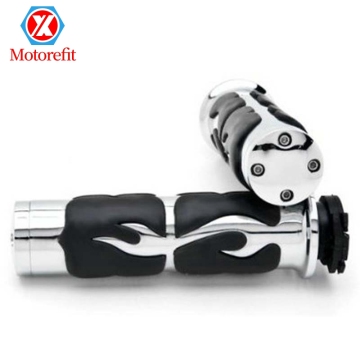 CNC Aluminum Alloy Flame Rubber Grip for Harley Sportster XL883 1200 Motorcycles