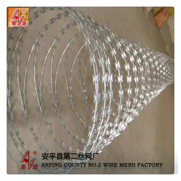 Cheap stainless steel Razor Galvanized BTO-22 RAZOR Barbed Wire Price
