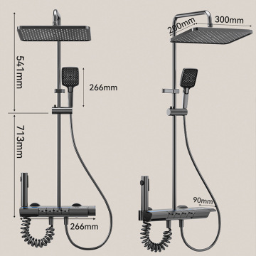 Pressurized shower set piano keys