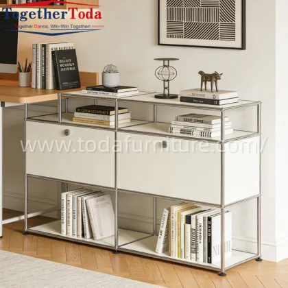 Modern Durable Modular Stainless Steel Storage Cabinet for Living Room