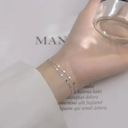 Korean Fashion 925 Silver Jewelry Lucky Charm Bracelet