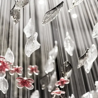 Creative Bird Chandelier: Art Hotel Project Sea Gull Wings Glass Chandelier for Villa Indoor Decoration